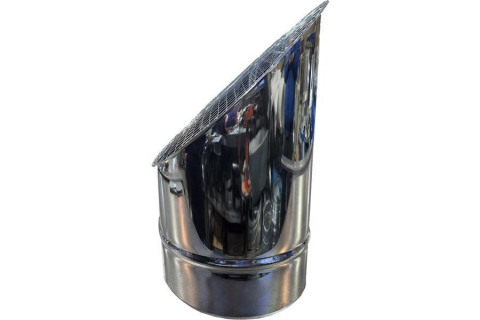 Косой или скошенный участок воздуховода круглого сечения с сеткой Ф225-150-45  Рулон оц.(08ПС)0.50 [Сетка сварная/-]