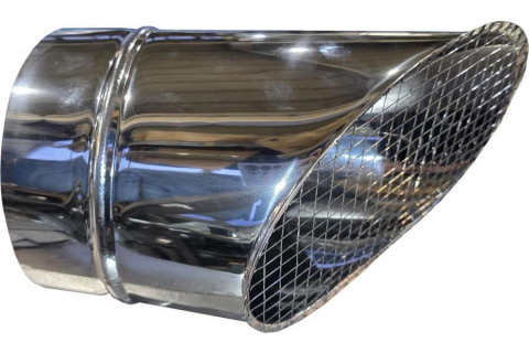 Косой или скошенный участок воздуховода круглого сечения с сеткой Ф225-150-45  Рулон оц.(08ПС)0.50 [Сетка сварная/-]