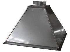 Зонт вытяжной прямоугольного сечения тип 1 1000x500-500/225x225/Ф125-80  Рулон оц.(08ПС)0.70 [ш20у95/-]